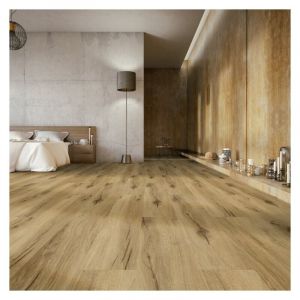Lame de sol PVC clipsable sous couche intégrée effet bois bambi fauve GERFLOR - 2.39 m²