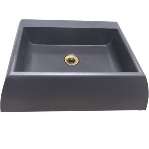 Fonderia Bongiovanni - Baignoire murale Nizza &eacute;vier fontaine murale pour maison jardin balcon avec drain en laiton de votre choix : bruni