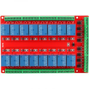 Carte d'interface de module de relais &agrave; 16 canaux de type isol&eacute;, d&eacute;clencheur de niveau haut/bas (DC 5V)
