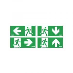 Autocollants de signalisation beghelli 105x265mm 4pcs - 3893