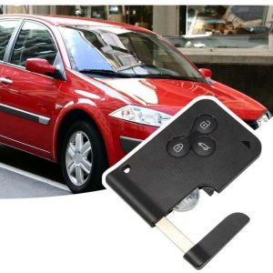 Clé Carte Télécommande 3 Boutons pour Ren-Ault cle Megane 2 Scenic 2 Clio 3 Carte Laguna 2 Espace 4 Vel-satis 2001-2009 433MHz Puce PCF7947/ID46