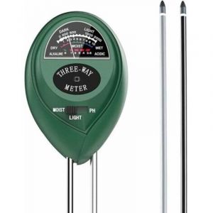 Testeur de Sol 3 en 1, Testeur de pH de Sol, Humidim&egrave;tre de Sol, Testeur de Intensit&eacute; Lumineuse de Sol, Testeur de Sol 3 en 1 pour Jardin et