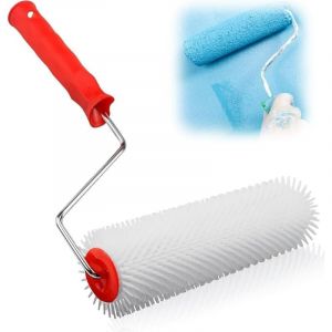 Rouleau Debulleur 23cm - Dents de 14 mm(Poils rigides) - Rouleau Anti Mousse, Rouleau D&eacute;bulleur Ragreage pour Auto-nivelant Anti-Bulles, Rouleau de