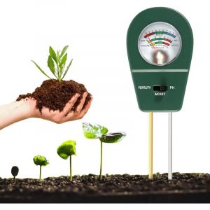 Ph Metre Testeur Humidit&eacute; Plante 3 en 1Testeur Ph Sol Testeur de Ph Testeur D'humidit&eacute; pour Mesurer l'humidit&eacute; la Fertilit&eacute; et Le Ph