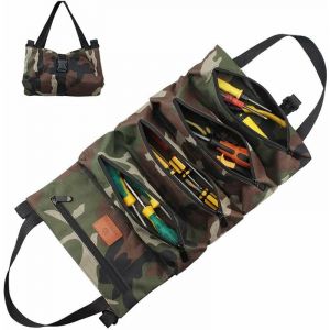 Kartokner - Sac à outils 5 poches zippées, sac à roulettes multifonctionnel, rouleau à outils pour organisateur de voiture, sac à outils-Fei Yu