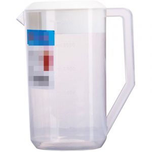 Bouilloire graduée avec récipient de stockage de boissons avec couvercle, pichet à eau froide résistant à la chaleur, pichet à jus en plastique (2500