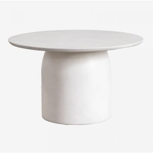 Sklum - Table basse de jardin ronde Ø75 cm en ciment Layana