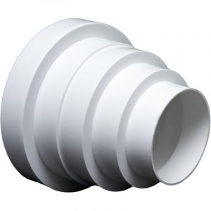 R&eacute;ducteur universel pour syst&egrave;mes de ventilation &Oslash; 80-150 mm. Raccord r&eacute;ducteur tube &Oslash; 80 100 120 125 150