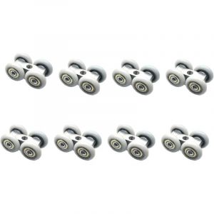 8 Pi&egrave;ces Roulettes Pour Portes Coulissantes, Roulettes Pour Portes Coulissantes, Porte coulissante &agrave; roulement &agrave; billes, Adapt&eacute;es aux Balcons,