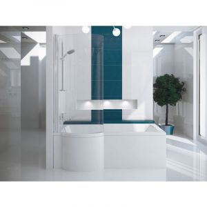 Baignoire Rectangulaire 170x70 Gauche avec tablier en acrylique, Siphon de bain et pieds (support) - Set 4en1 - Fabriqu&eacute; en UE - BADLAND INSPIRO