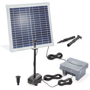 Kit pompe de bassin solaire Esotec 15/550 led avec accumulateur LiFe 12,8V/4Ah 101937