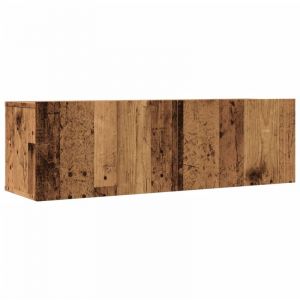 Helloshop26 - Meubles tv muraux multim&eacute;dia &eacute;tag&egrave;re t&eacute;l&eacute;vision buffet t&eacute;l&eacute;viseur salle &agrave; manger salon chambre 2 pi&egrave;ces vieux bois 100 x 30 x 30 cm brun