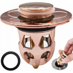 Pop Up Bouchon Lavabo,Bouchon d'&Eacute;vier Type Poussoir, Bouchon de Lavabo, Flitre de Vidange Anti-Bloqu&eacute;, Clapet Bonde Salle de Bain, &eacute;viers de Cuisine