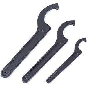 1x Cl&eacute; &agrave; crochet r&eacute;glable 45-52mm, cl&eacute;s &agrave; ergot, cl&eacute; tricoise universelle, pour la fixation ou le d&eacute;montage des &eacute;crous ronds et des couvercles de