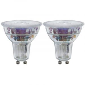 Ampoule Transparente Spot R&eacute;flecteur Led Gu10 3.6w 345lm Blanc Chaud Lot De 2 - Prolight