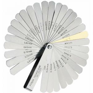 Jauge d'épaisseur, jeu de cales d'épaisseur, 32 Lames en de marquage métrique/impérial, pour la mesure de l'espace libre Largeur/Épaisseur tailles