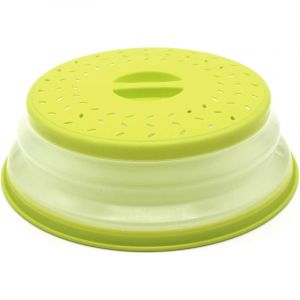 Cloche Micro Ondes- Couvercle Pliable Couverture de Protection Anti-éclaboussures Passoire pour Fruits et Légumes sans bpa et Non Toxique (Vert) Fei