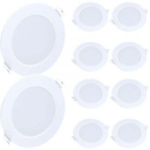 Spots encastr&eacute;s LED tricolores 10, 9 W, &agrave; intensit&eacute; variable : blanc ultra-brillant 6 000 K