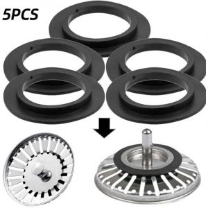 Joint d'&eacute;tanch&eacute;it&eacute; sous l'&eacute;vier, joint d'&eacute;tanch&eacute;it&eacute; en caoutchouc pour panier, joint d'&eacute;tanch&eacute;it&eacute; pour parapluie, joint rond, 5 pi&egrave;ces