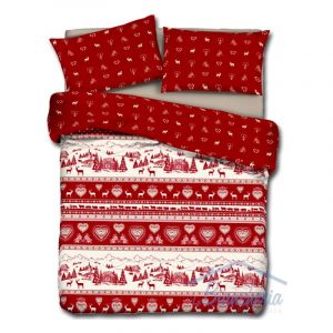 HOUSSE DE COUETTE TYROLIENNE DIS. MONTAGNE VALGARDENA Cm. 155X200