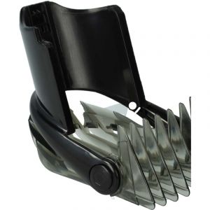 Sabot de coiffure compatible avec Philips QC5050, QC5010 tondeuse, rasoir - sabot de remplacement gris / noir / transparent - Vhbw