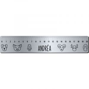 Decoho - Règle graduée 20 cm personnalisée pour écolier · Prénom | Têtes d'animaux http://www. .com/img/co/108227.jpg - 21 x 4 cm - http://www.