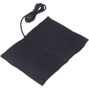 Coussin chauffant USB noir en fibre de carbone, tapis chauffant &eacute;lectrique USB 5V, film chauffant USB pour r&eacute;chauffer les pieds 35-50 &deg;C