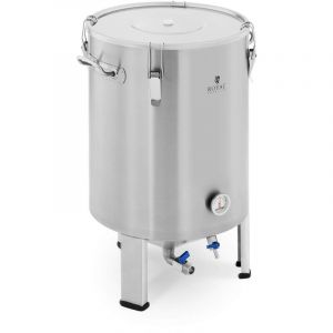 Helloshop26 - Cuve de fermentation fermenteur bière inox conique (60 litres, plage de température : 0-40 °c, thermomètre : °c / °f, double système de