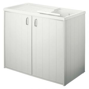 Bac &agrave; laver avec meuble 2 portes