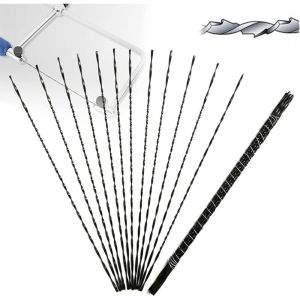 SJLERST 12 pi&egrave;ces lames de scie &agrave; chantourner avec dents spirale en m&eacute;tal pour bois Plastique Coupe scier Carve Compatible avec la plupart des