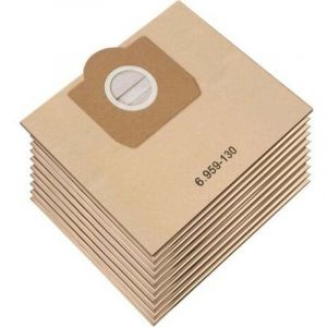 ALOVEZ Lot de 10 Sacs Aspirateur pour Karcher 6.959-130.0 WD3 WD3P MV3 Sacs Filtrants en Papier de Rechange pour Aspirateur Wet & Dry, Sac pour