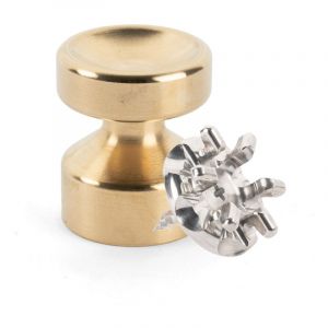 L'attachante - Kit de Fixation : Vis placo Longueur 16 mm Alu + Petite Pat&egrave;re concave Laiton