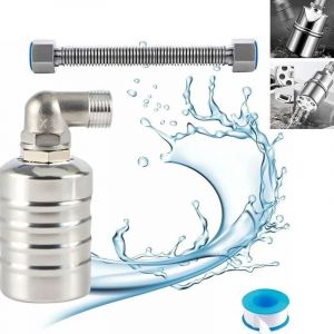 Vanne à flotteur entièrement automatique en acier inoxydable 304, contrôleur automatique du niveau d'eau du réservoir d'eau, vanne à flotteur avec