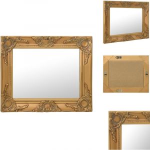 Miroir mural style baroque 50x40 cm Doré - Miroir Mural - Miroir Baroque - Miroir Doré - Décoration Murale - Miroir Vintage