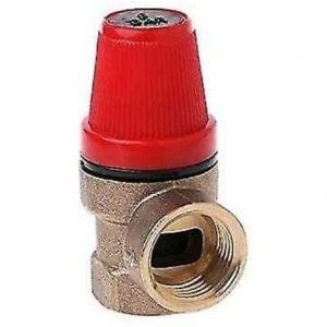 Ulisem Soupapes de surpression femelles en laiton 1/2" - Soupape de s&eacute;curit&eacute; pour eau/p&eacute;trole/gaz (3 bars) Soupape chauffage central