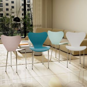 Lot de 4 Chaises Empilables en Polypropylène Renforcé - Design Moderne pour Cuisine/Salle de Réunion/Bibliothèque, Gain de Place Maximal & Confort