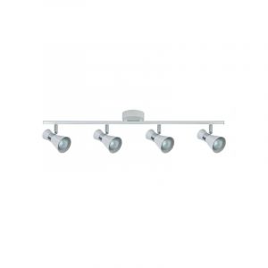 Fabrilamp - Nouvelle r&eacute;glette maximo pour salle de bains 4 spots, blanc-chrome