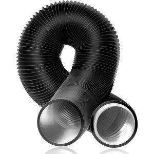 Tuyau Flexible Aluminium &Oslash;150mm, Tuyau D'&Eacute;vacuation D'Air PVC Tuyau Flexible Conduites D'Air Flexibles Noir Tuyau