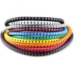 500 marqueurs de c&acirc;bles EC 0, outils de marquage num&eacute;rique couleur de 0 &agrave; 9, pour gaines isolantes de c&acirc;bles de 1,5 mm&sup2;