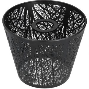 Abat-jour en fer forgé sculpté en forme d'arbre forestier E27 Mini abat-jour pour lampe de table chambre chevet DecorBlack