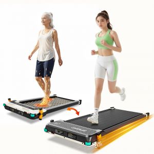 APEX Tapis de course - Adjustable Incline - 4 Miles per Hour - Inclinaison 5% - &Eacute;quip&eacute; d'un masseur de pieds par acupression - Noir