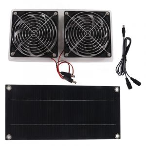 Kit de ventilateur de panneau solaire, 12V 100W IP67 ventilateur d'extraction de fen&ecirc;tre &eacute;tanche ventilateur d'extraction solaire portable bricolage