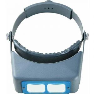 Bandeau Loupe Mains Libres Bijoutier Loupe Monture Tête Casque Loupe Visière Verre Optique 4 Lentilles Remplaçables pour Lecture, Réparation - ZVD