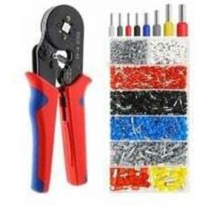 Pince &agrave; sertir d'&eacute;lectricien Pince &agrave; Sertir Kit, Embout de Cablage Outil de Sertissage Cosse Electriques &agrave; Sertir 1200 Cosses 0,5-10mm&sup2; pour Bornes