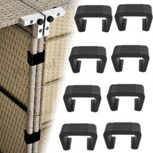 Clips de fixation pour meubles de jardin en rotin Osier Pinces &agrave; Meubles Plastique Pinces &agrave; Canap&eacute; en Rotin Connecteur De Canap&eacute; pour meubles de
