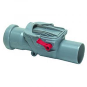 Soupape de retenue double DN50 Staufix, avec 2 clapets en plastique, gris