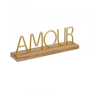 Mot D&eacute;co &agrave; Poser 'Amour' 25cm Or