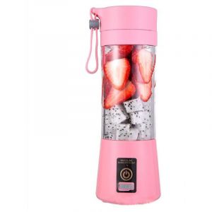 Ikodm - M&eacute;langeur Trach&eacute;al M&eacute;langeur De Fruits &eacute;lectrique Smoothie Maker M&eacute;langeur usb Juice Blender Rechargeable 400ML Rose.--