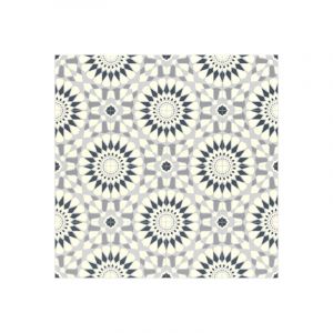 Sol Vinyle Carreaux de ciment mosa&iuml;que bleu - Rouleau de 2m x 20m