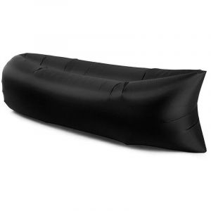 Jeffergarden Canap&eacute; gonflable pliable imperm&eacute;able, matelas gonflable simple, chaise portable pour le camping en plein air, Noir